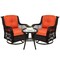 Best Choice Products 3-Piece Patio Wicker Bistro Furniture Set w/ 2 Cushioned Swivel Rocking Chairs, Side Table